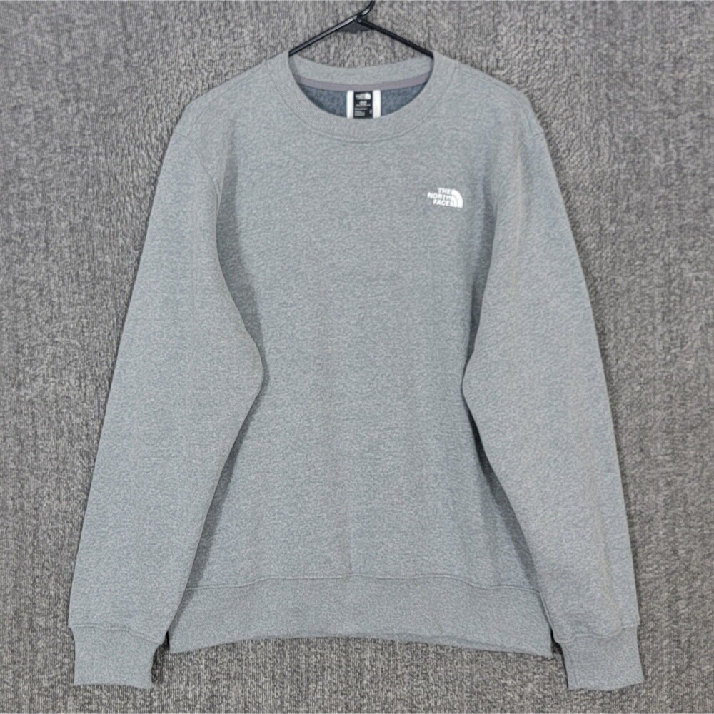The North Face Sweatshirt Mens M Gray Fleece Crewneck Circular Design Pullover